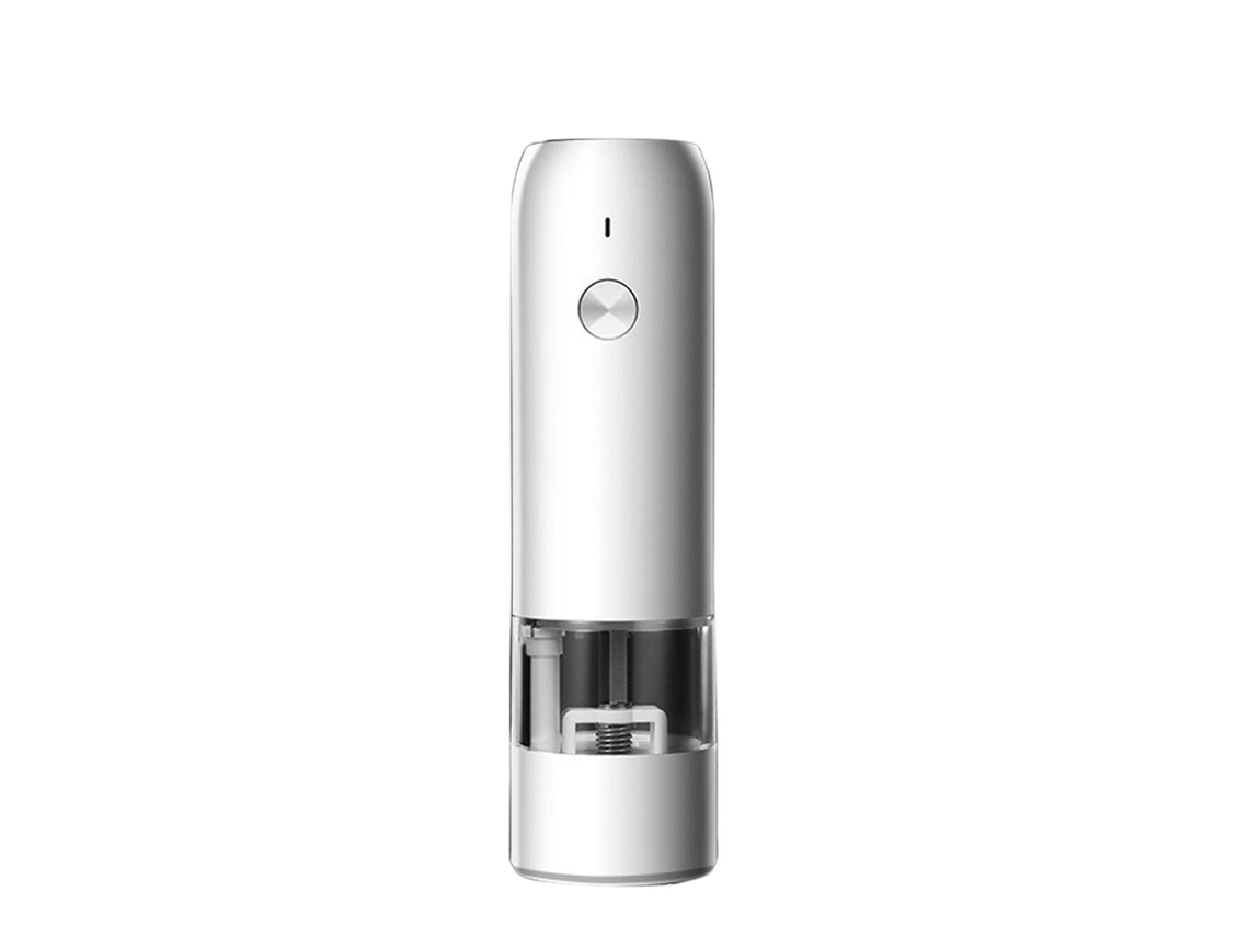 Molinillo de pimienta eléctrico blanco, recargable por USB, para uso doméstico y comercial. Rosewell