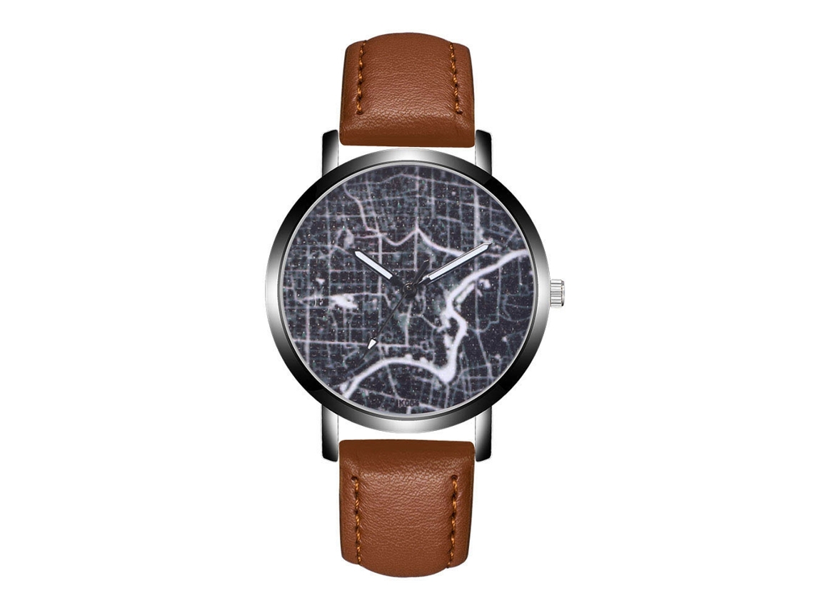 Reloj De Pulsera Unisex De Cuarzo, Informal, Duradero, Moderno, Ligero, Color Café.