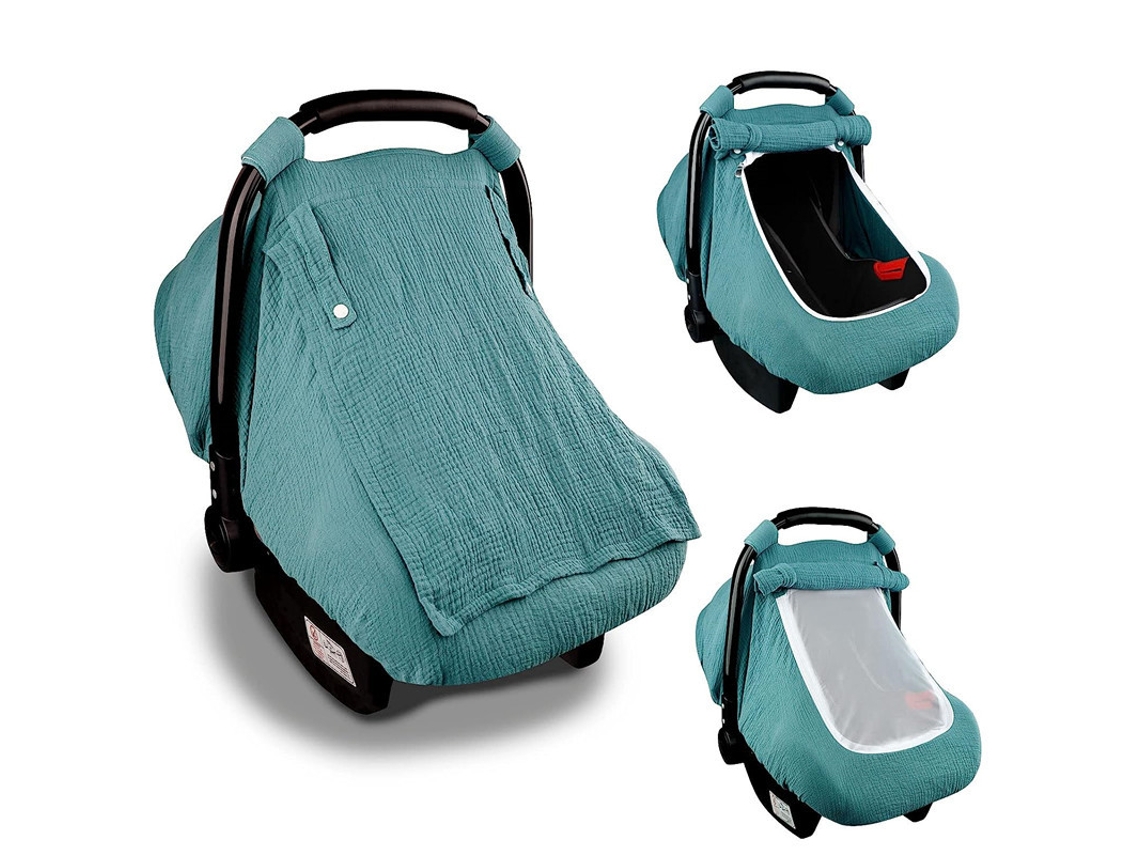 Funda para asiento de coche Chrui Baby, transpirable y con privacidad, con 3 modos (azul)