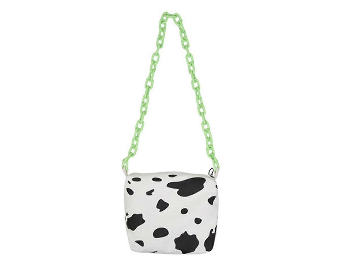 Bolso bandolera para mujer con estampado de vaca y diseño de dibujos animados, bolso tote para mujer