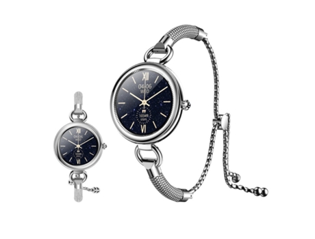 Reloj inteligente para mujer Contador de pasos y calorías Plata BISBISOUS