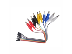 Kit de 10 cables de puente hembra / pinzas de cocodrilo PRO K