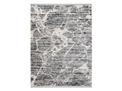 Alfombra Tuls Estructural, Franjas 51322 Moderna, Mármol Gris/Marfil (200 x 290 cm)