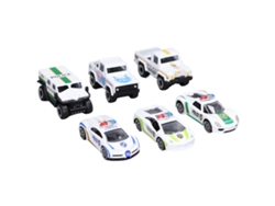 Conjunto De 6 Coches De Juguete Metálicos A Escala 1:64 - Vehículo De Patrulla Urbana Para Colección Infantil (a Partir De 3 Años)