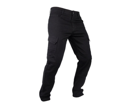 Pantalones para Hombre OVERLAP Cargo Negro para Motociclismo (38)