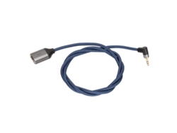 Cable De Audio De 3,5 Mm Macho A 2 Hembras Con Ángulo De 90 Grados, Adaptador De Audio Estable Para Compartir, 1 M, Azul