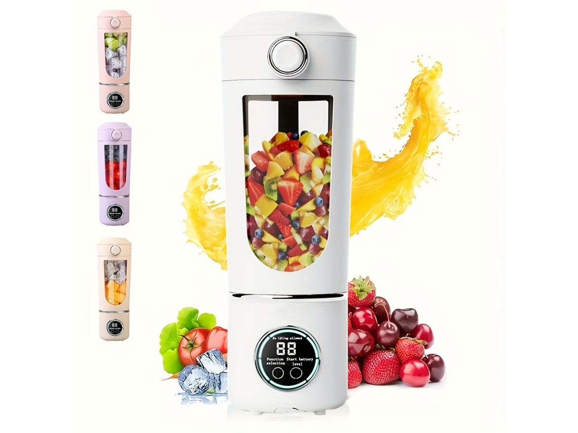 Licuadora Portátil Recargable Por Usb, Ideal Para Preparar Batidos Y Malteadas, Tres Velocidades, Fácil De Limpiar.