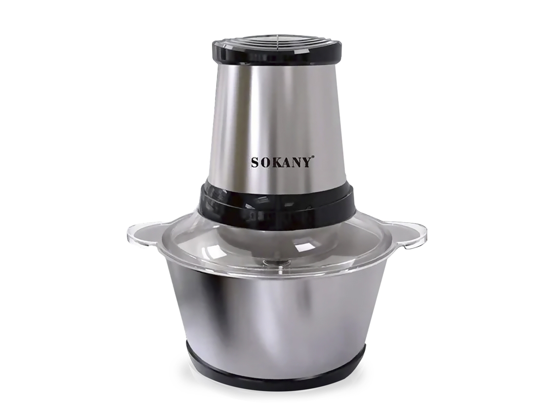 Picadora De Carne Eléctrica Con 300w Y Recipiente De 2l. Diferentes Funciones. Con Cuchillas De Acero Inoxidable.