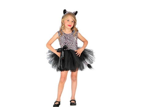 Disfraz de Niña WIDMANN leopardo con tutú y pajarita (Tam.: 3-4 anos)