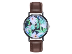 Reloj De Pulsera De Cuarzo Informal Para Mujer, Esfera Clásica, Correa De Piel Sintética Marrón.