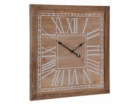 Reloj de Pared BIGBUY HOME 46208 (Madera - Marrón - 60 x 5 x 60 cm)