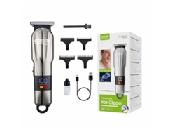 Cortapelos Green Lyca GL69621 con luz auxiliar y pantalla digital, recargable por USB, con certificación CE, 4 peines incluidos - PAPRIKA