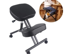 Silla de rodillas, construcción duradera, altura ajustable, color negro OEM
