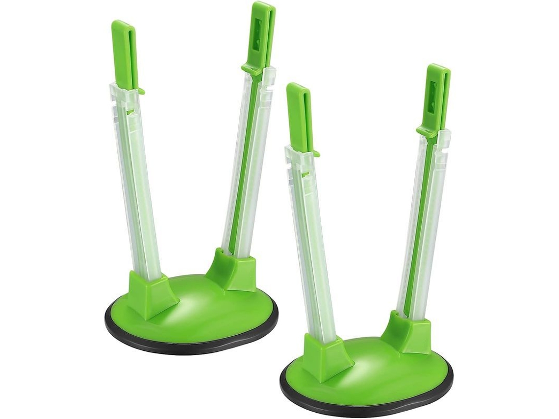 2 Soportes Ajustables Para Bolsas De Alimentos, Bolsas Reutilizables Para Sándwiches Y Estantes Para Congelador - Verde