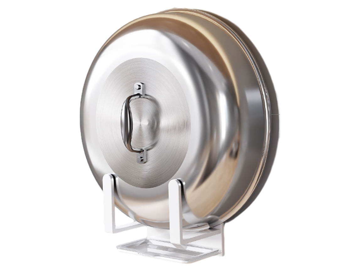 Soporte de tapa de olla de aluminio espacial, organizador de cocina NEVEANCE