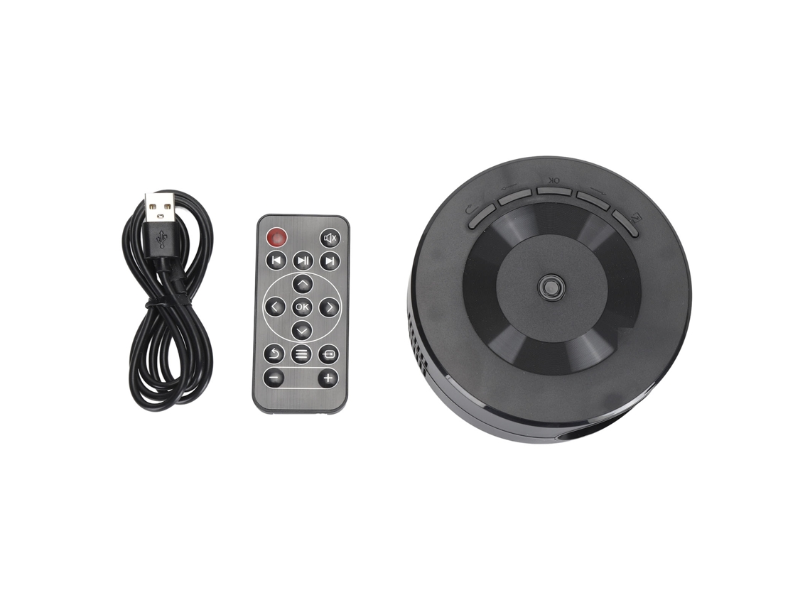 Pequeno Projetor Led 1080p Portátil Com Alto-falante Integrado Para Home Theater Cinema