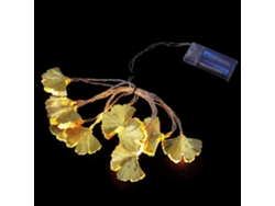 Decoración Colgante Led Dorada Luminosa Para Fiestas Y Ambiente Cálido En Interiores.