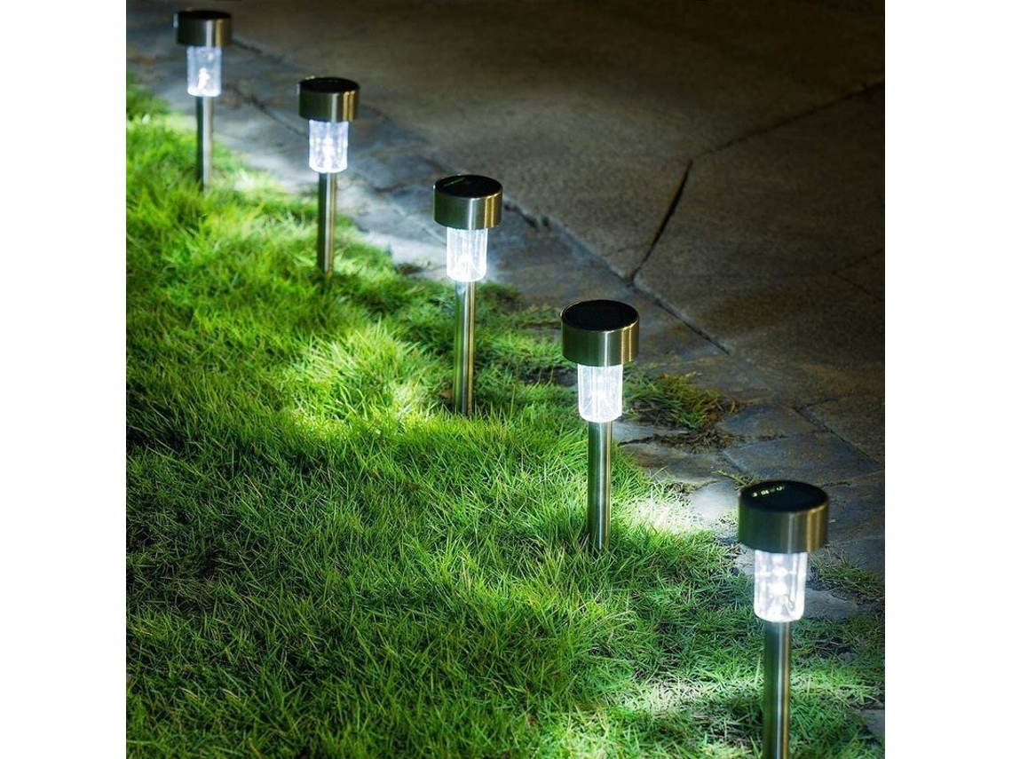 2026altiro-juego De 12 Luces Led Solares Inalámbricas Para Exteriores, Ideales Para Jardín, Patio, Césped, Terraza O Acera (acero Inoxidable).