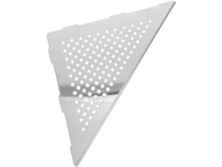 Estante Esquinero Perforación Acero Inoxidable 304 Montaje Pared Triangular Plateado Almacenamiento Empotrado