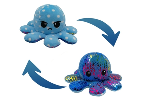 Felpa Plegable de Doble Cara, Adornos Para El Hogar, Juguete de Pulpo Reversible Tu