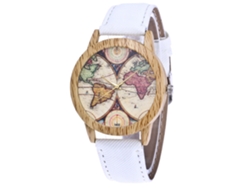 Reloj De Pulsera Unisex Con Estampado De Vaqueros Retro Y Cuarzo Zhoulianfa Blanco