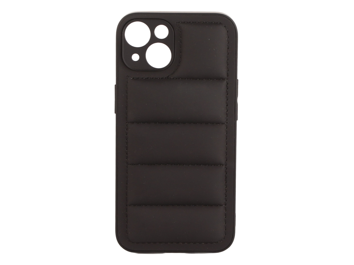 Capa De Telefone Capa Protetora De Couro Artificial Macia Para Iphone 14 Design De Jaqueta De Plumagem Preta