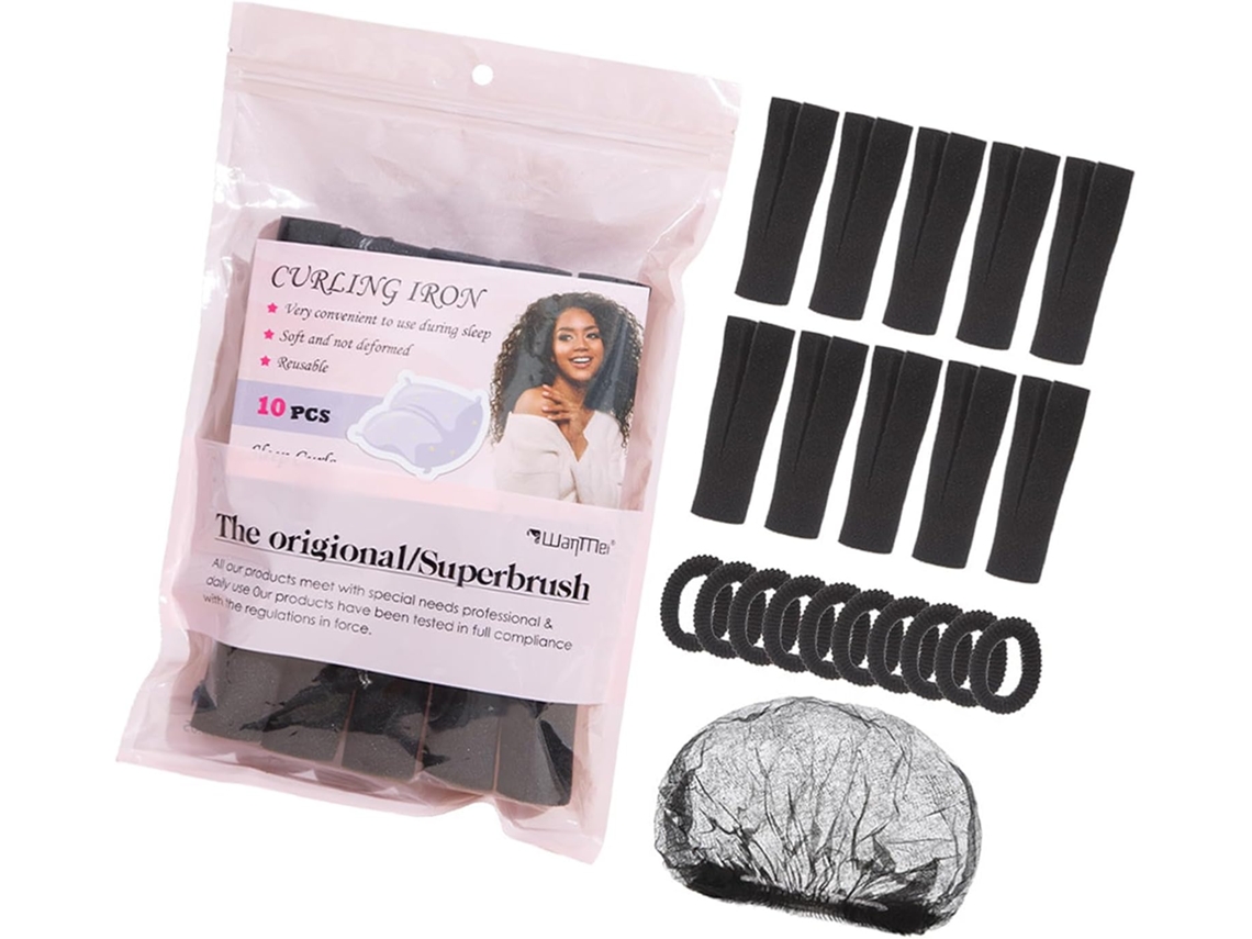 Set De Rizadores De Viaje Para El Cabello - Para Un Sueño Reparador - Varios Tamaños - Sin Calor - Rizado Suave