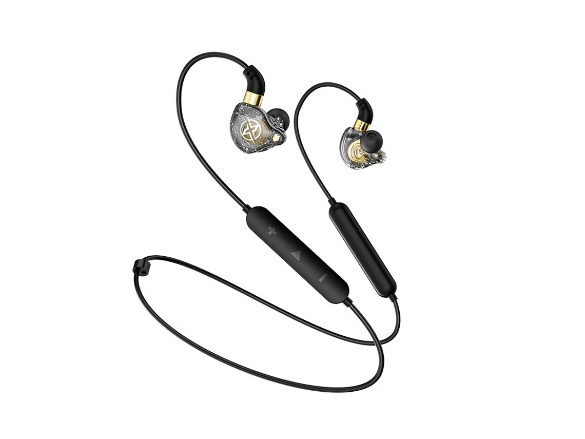 Auriculares Inalámbricos Bluetooth (negros), Diseño De Banda Para El Cuello, Con Micrófono, Intraaurales