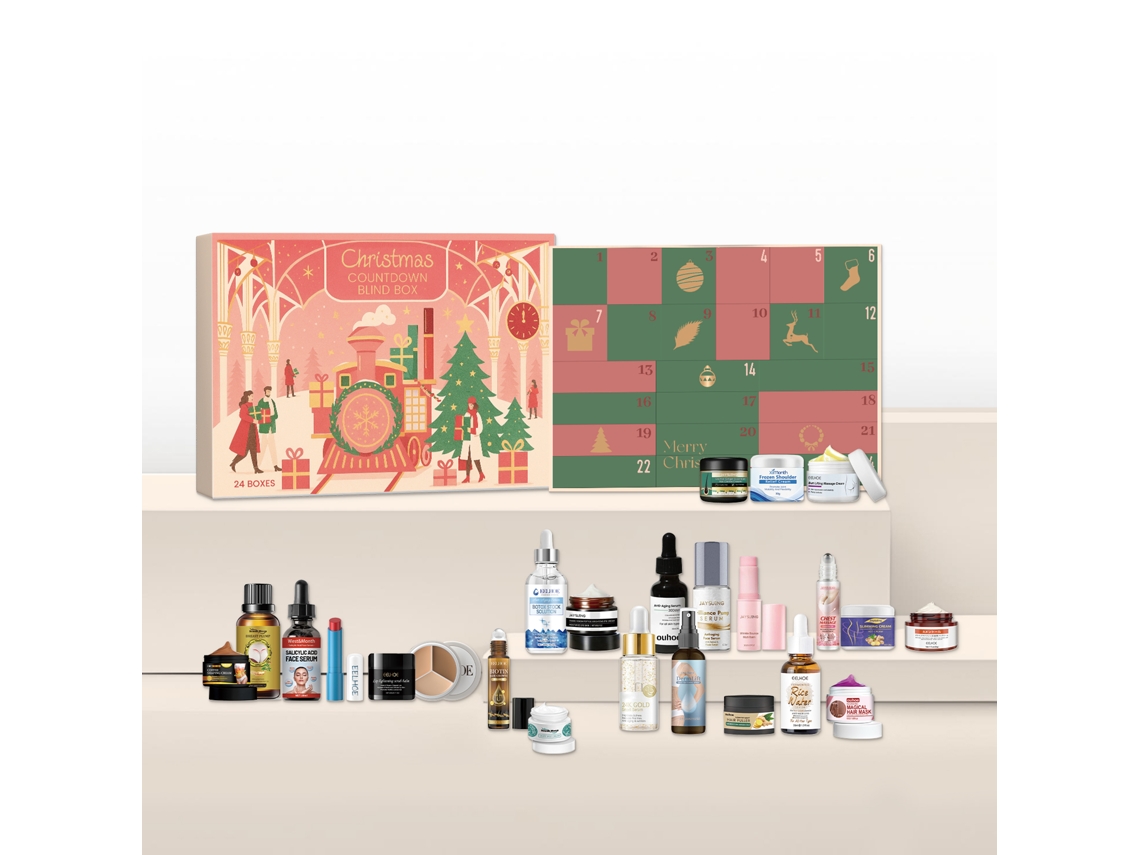 Caja sorpresa de maquillaje navideño
