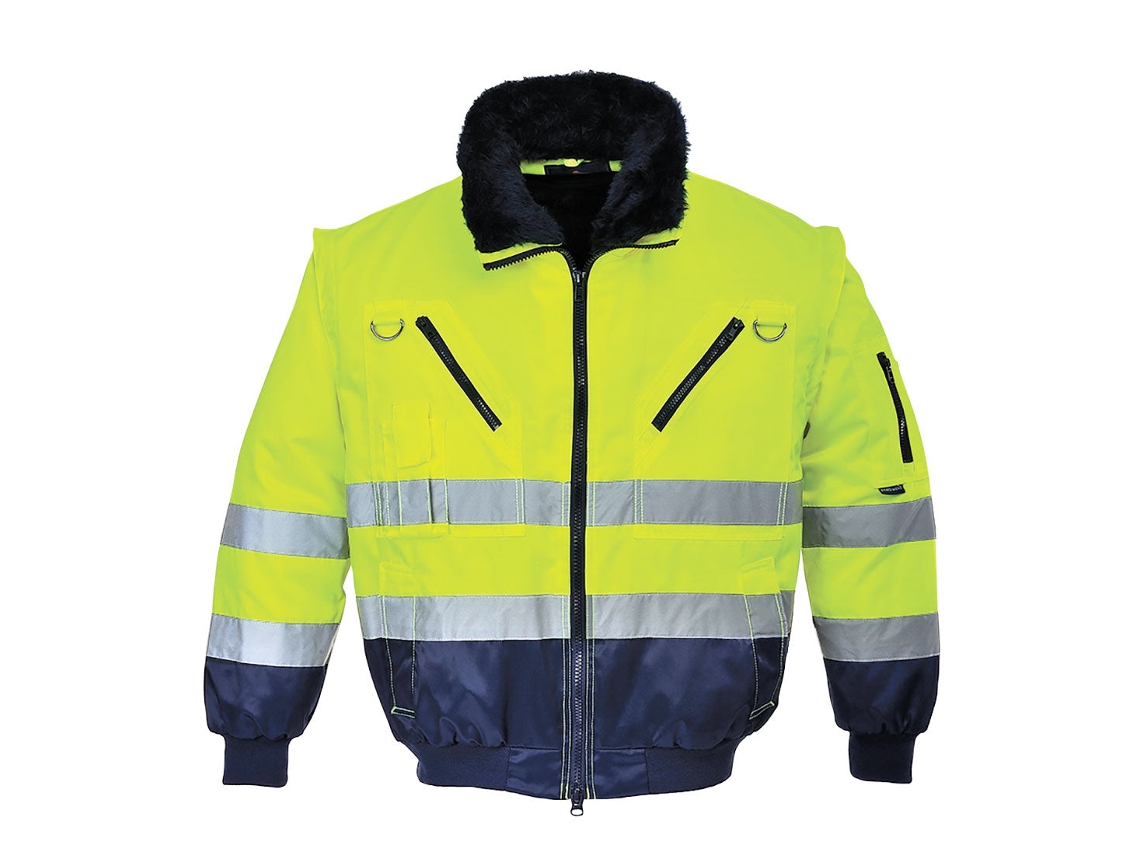 Chaqueta de alta visibilidad 3 en 1 Portwest / Azul marino y naranja / M