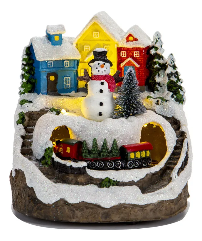 Nuevos pueblos navideños LED con decoración de resina (avayotoy)