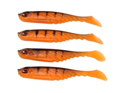 4pcs Isca Artificial T Tail Ar48 75mm/3.2g Bicolor Lure Com Olhos 3d Pvc Para Pesca