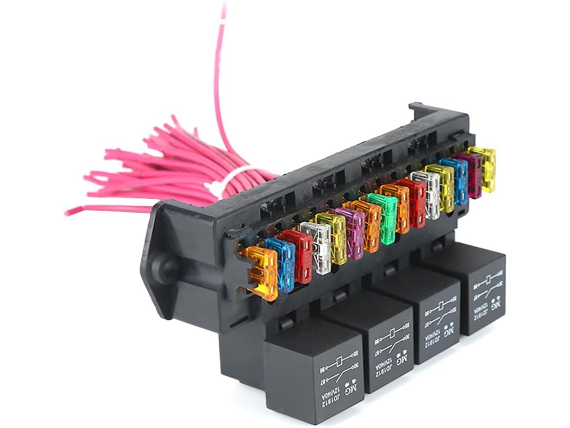 Caja De Fusibles Para Automóvil, 15 Circuitos, Portafusibles, Suministros