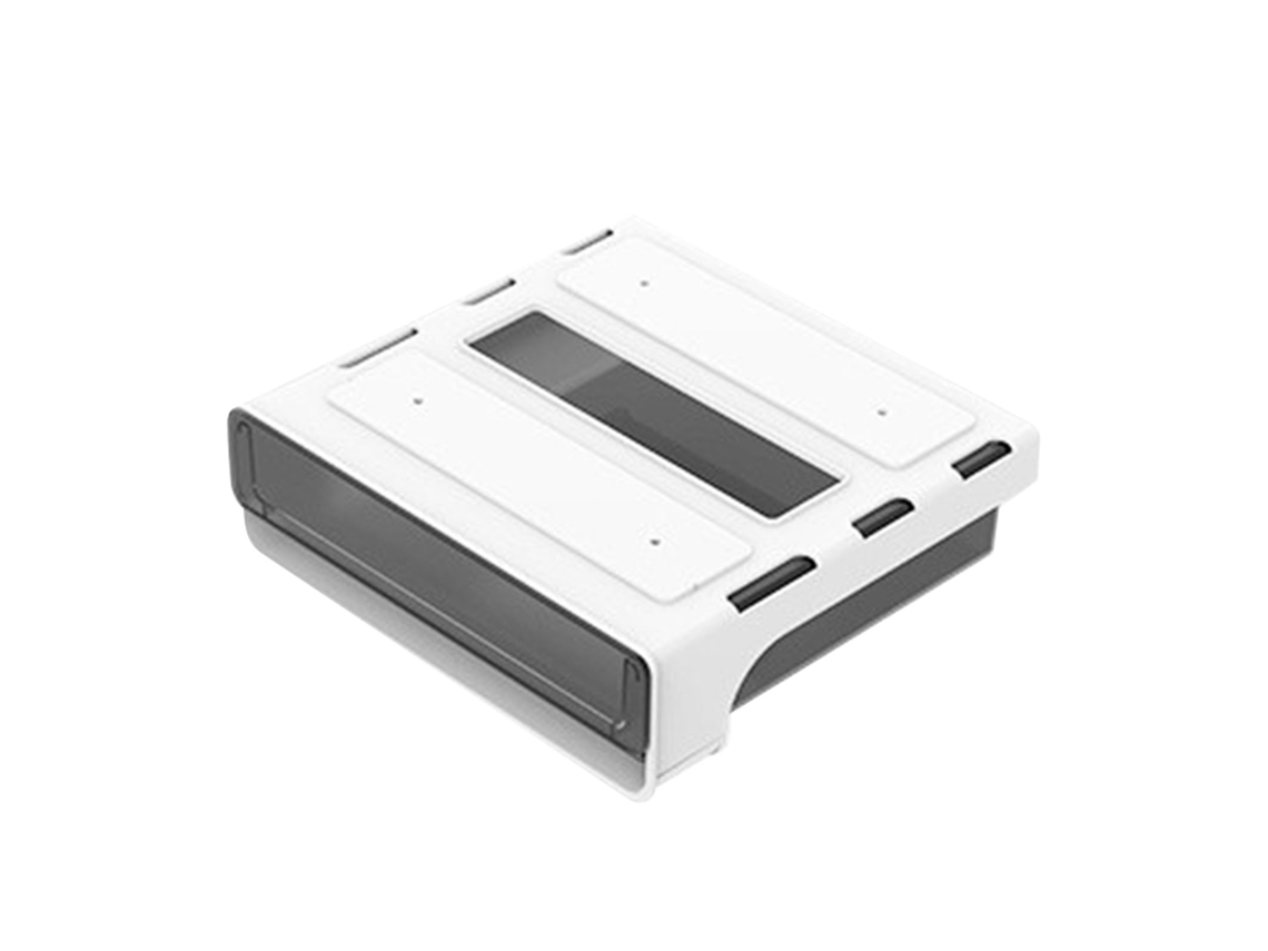 Caja de almacenamiento debajo del escritorio, gran capacidad, de plástico adhesivo, con estante oculto, organizador de cajones para teléfonos, piezas y papelería.