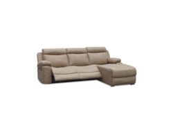 Sofá relax eléctrico con chaiselongue izquierdo Nellie 3 plazas Cemento 276 x 102 x 187 cm