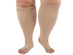 Medias De Compresión Altas 20-30mmhg Para Hombres Mujeres Talla Grande Pie Abierto Algodón Transpirable Para Viajes Ejercicio 4xl