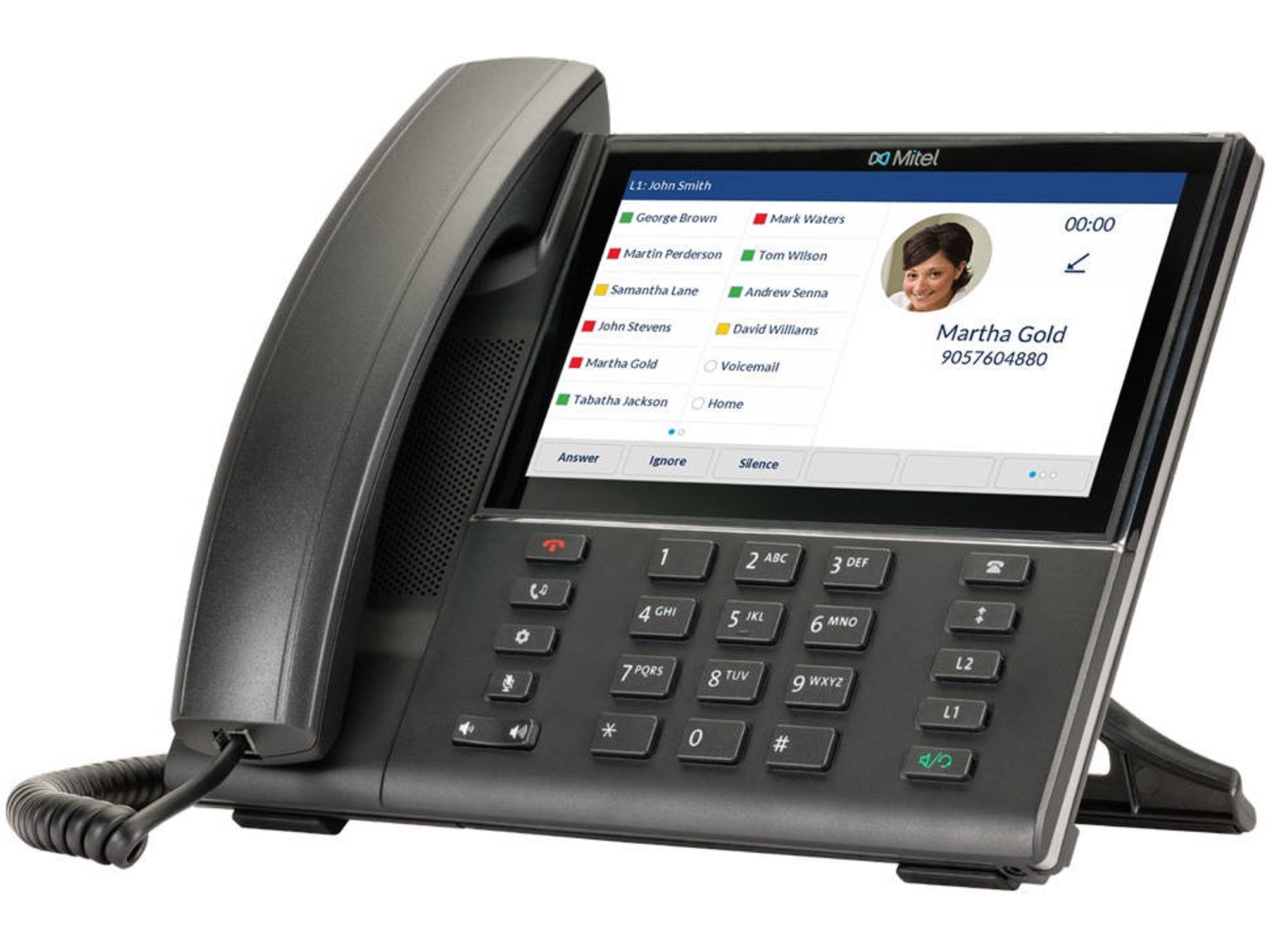 Teléfono fijo MITEL 6873 SIP negro