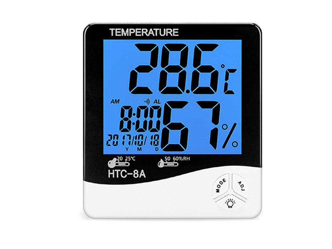 KOFIHETY Termómetro de máximo y mínimo para uso en interiores, pantalla digital con monitor preciso de temperatura ambiente y medidor de humedad, con indicador