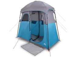 vidaXL Tienda de ducha para 2 personas impermeable azul