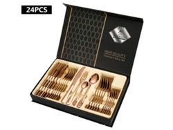 Conjunto de Talheres de Aço Inoxidável 24 Peças GERTIZ