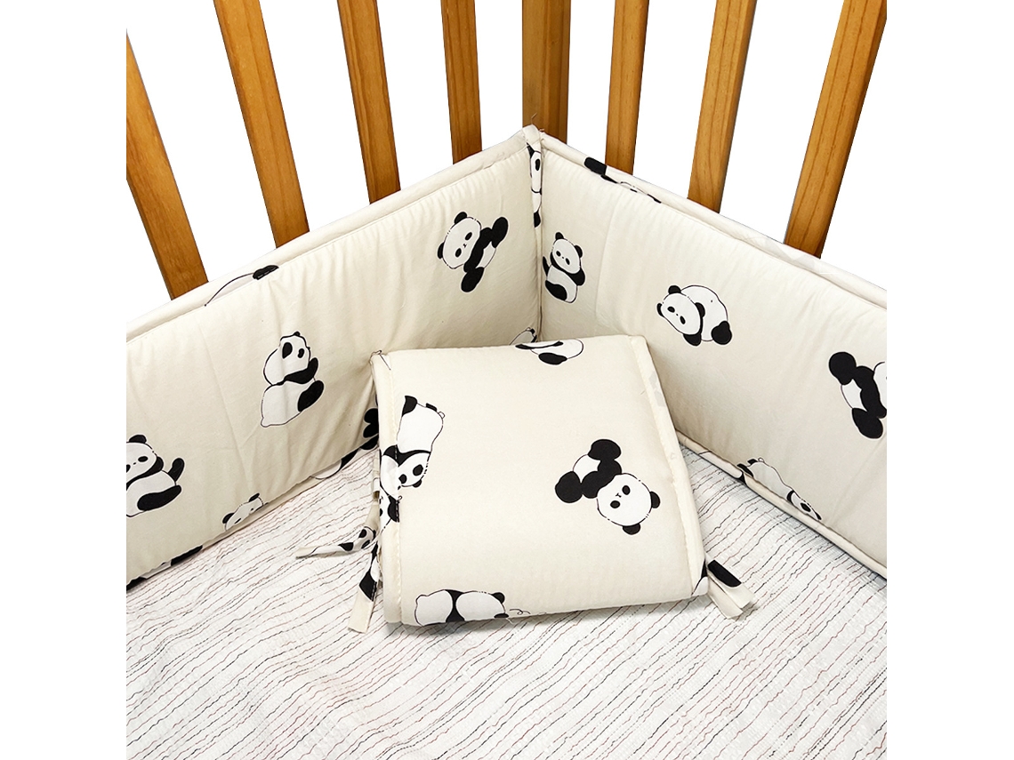 Juego De Protectores De Cuna Panoona 4 Piezas (2 X 132 Cm + 2 X 68,5 Cm) Panda