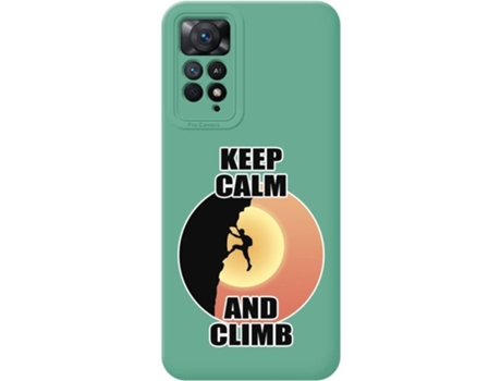 Carcasa Xiaomi Redmi Note 11 Pro TUMUNDOSMARTPHONE Silicona Líquida Dibujos Hombre Escalada Verde