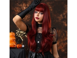 Peluca de Halloween sexy y realista para mujer