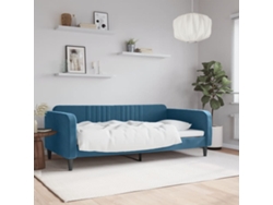 Sofá Cama Sin Colchón Terciopelo Azul 100x200 Cm