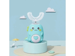 Cepillo de dientes ultrasónico de silicona en forma de U para niños con rotación de 360 ​​grados, cepillo de dientes automático GOKOCO