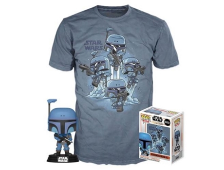Figura THE MANDALORIAN Funko Pop! Conjunto Star Wars + T-Shirt