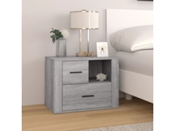 Mesita de Noche 60X36X45 Cm Derivados Madera Gris Sonoma