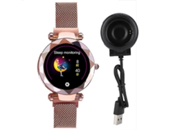 Reloj de pulsera Yemma Ly Ebike impermeable para mujer, con control del ritmo cardíaco y de la presión arterial (dorado)