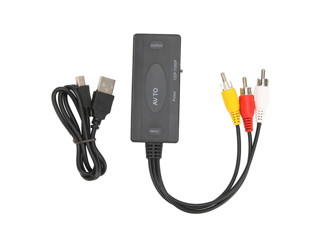 Adaptador Convertidor De Vídeo Compuesto Av Rca Hd A Interfaz Multimedia Hd