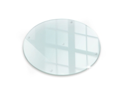 Tabla de vidrio redondo para cocina Espelharte, Vidrio transparente fi30 cm